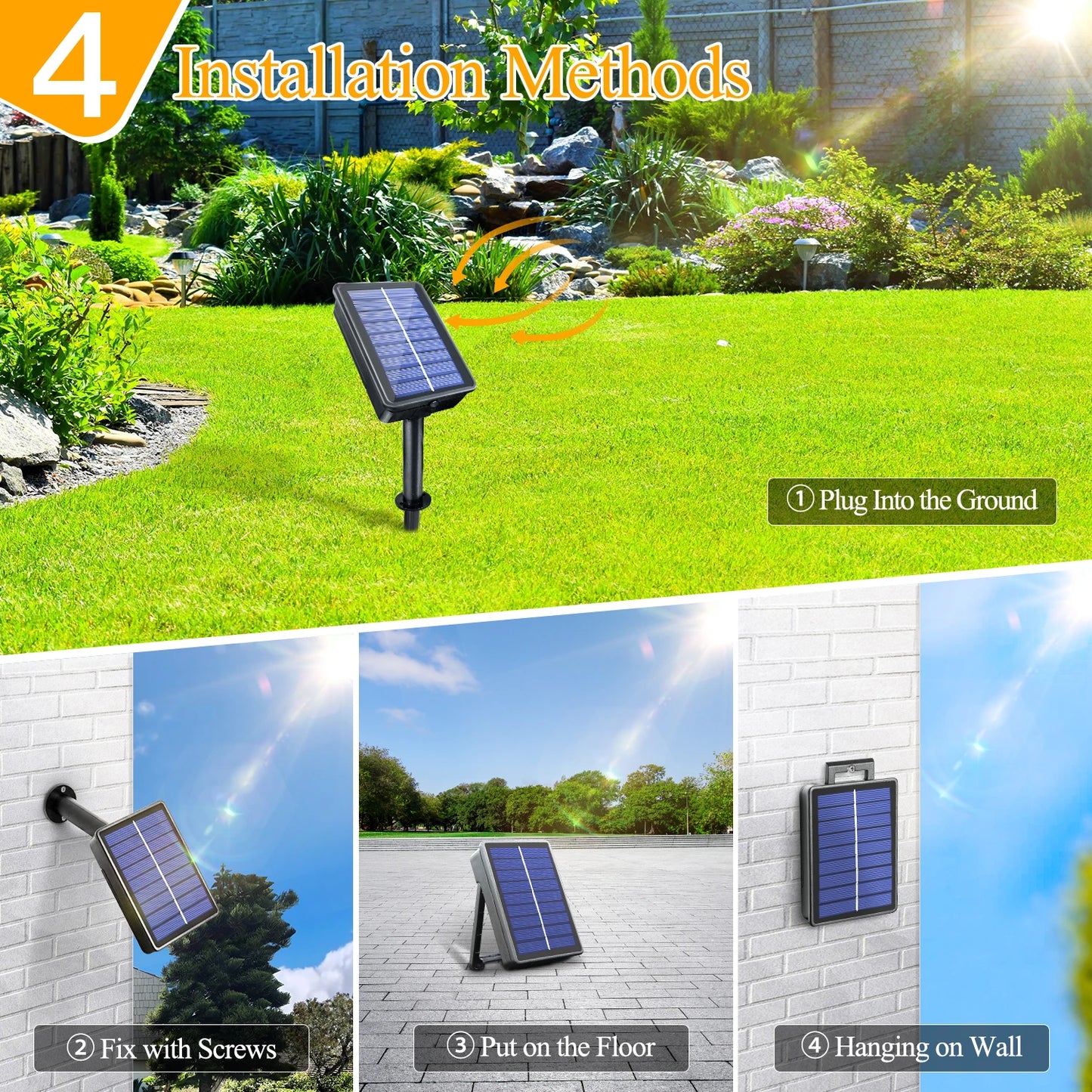 Solar String Lights Outdoor, 2 Pack Total 80FT 240LED Fairy Lights, 8 Modes, Waterproof for Yard, Garden, Room Decor