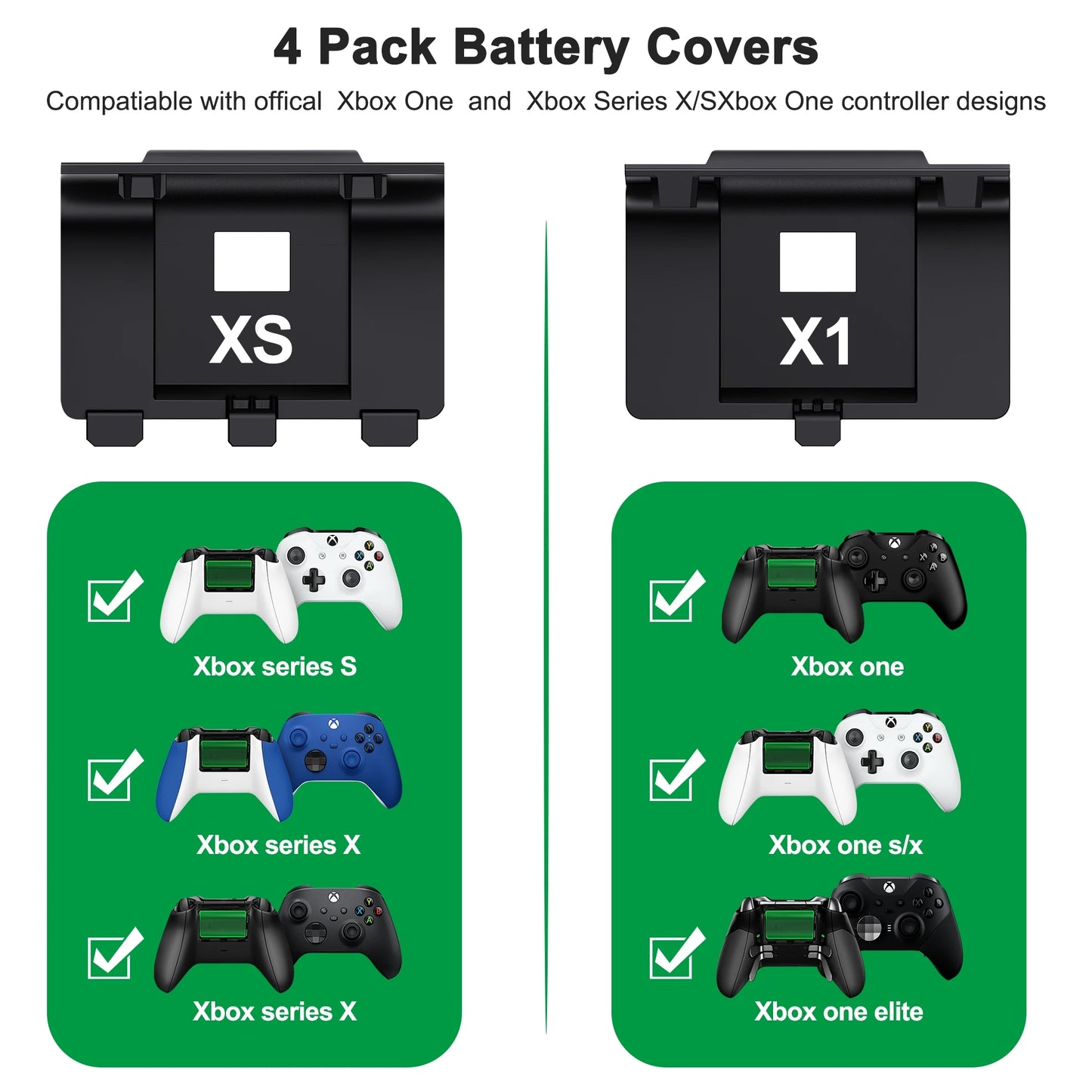 Rechargeable 2x4800mwh Battery Packs For Xbox Series X/S ＆ Xbox, with Charging Cable