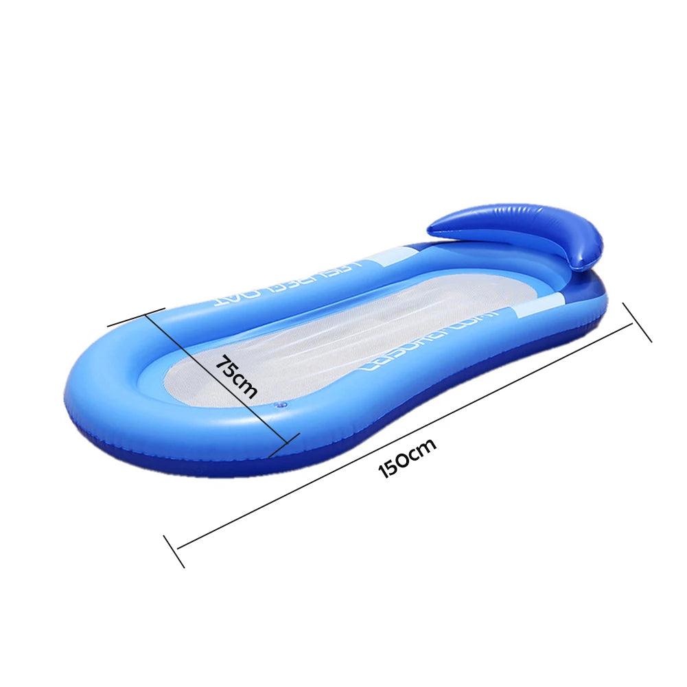 Outdoor Foldable Water Hammock Inflatable Floating Swimming Pool Mattress PVC Summer Air Mattresses Party Lounge Bed 2025