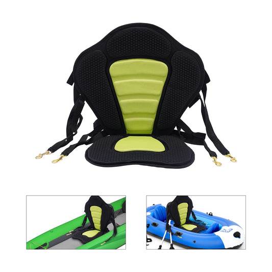 Deluxe Upholstered Kayak Seat with Storage Pocket, Fishing Boat Seat, Quick and Easy Assembly