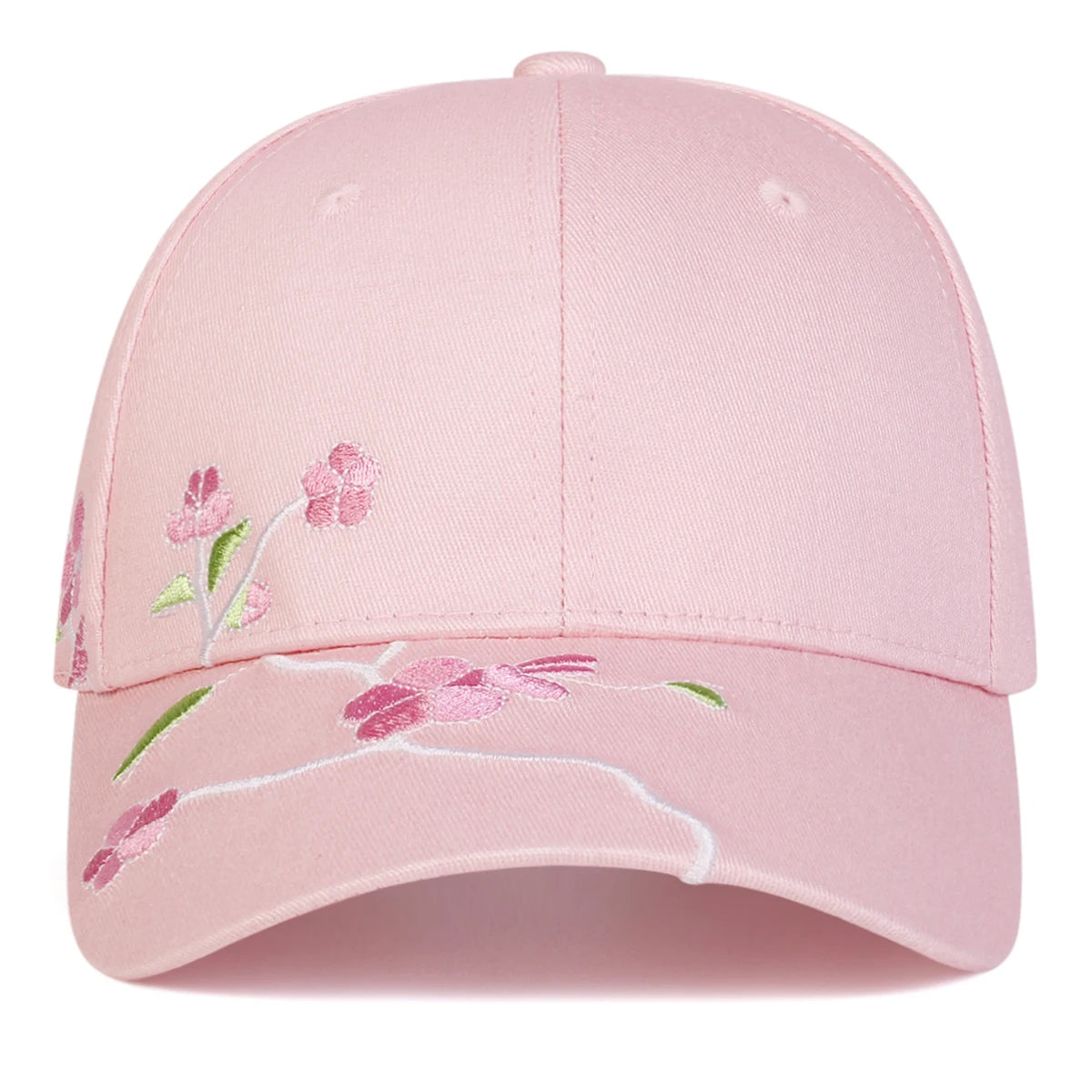 Peach Blossom Embroidery Baseball Cap