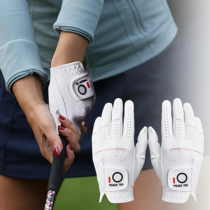 Women's  Golf Gloves Pair Both Left and Right Hand, Wet Hot Cool Grip