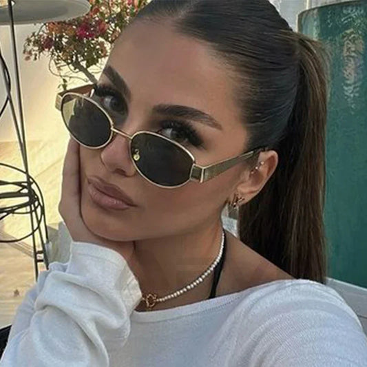 Fashion Oval Sunglasses for Women, High Quality, UV400