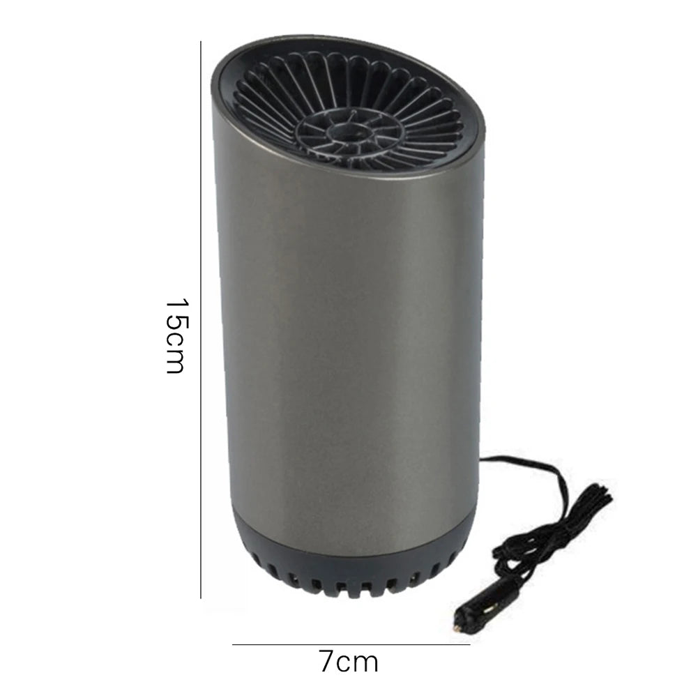 2 in 1 12V 150w Suction Cup Car Heater Windshield Defrost Defogger Car Heat Cool 360° Rotatable Car Accessories Portable Heater