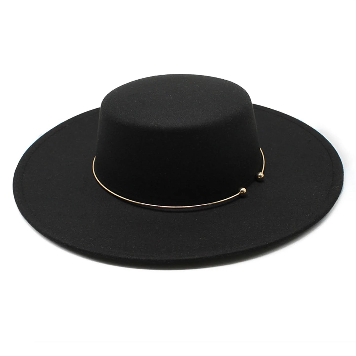 French Style Wide Brim Derby Top Hat, Elegant Dress Hat