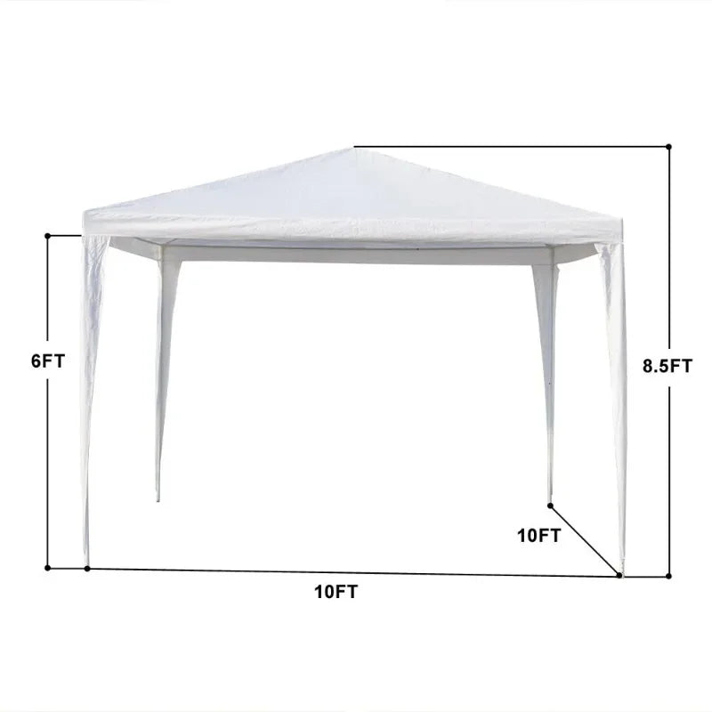 Party Wedding Tent Outdoor Gazebo Canopy with 3 Sidewalls Canopy 10' X 10'