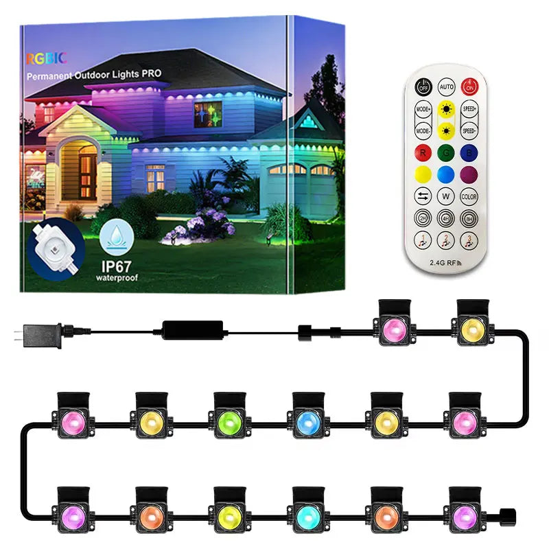 100FT 60 LEDs Permanent Outdoor Flashing Lights