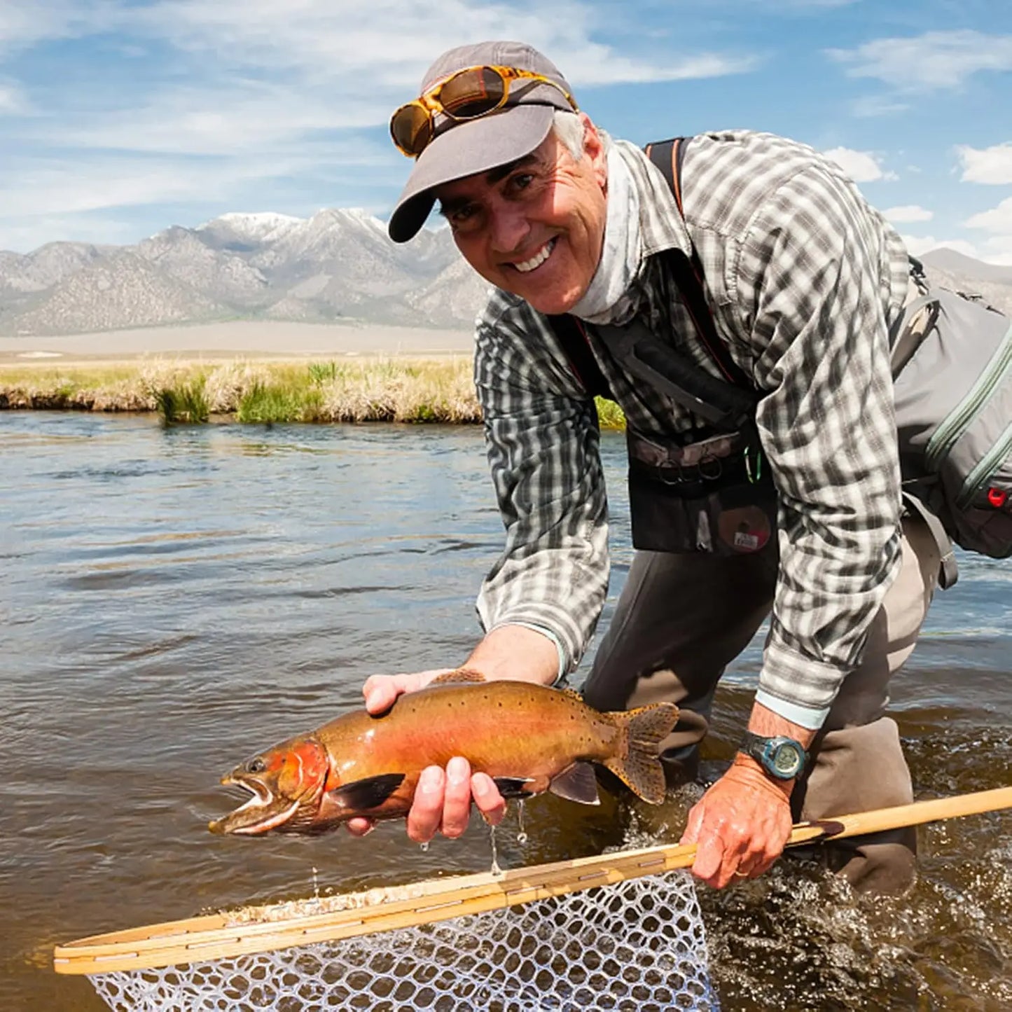Fish Landing Net Quick Release, Transparent Net Soft Rubber Mesh