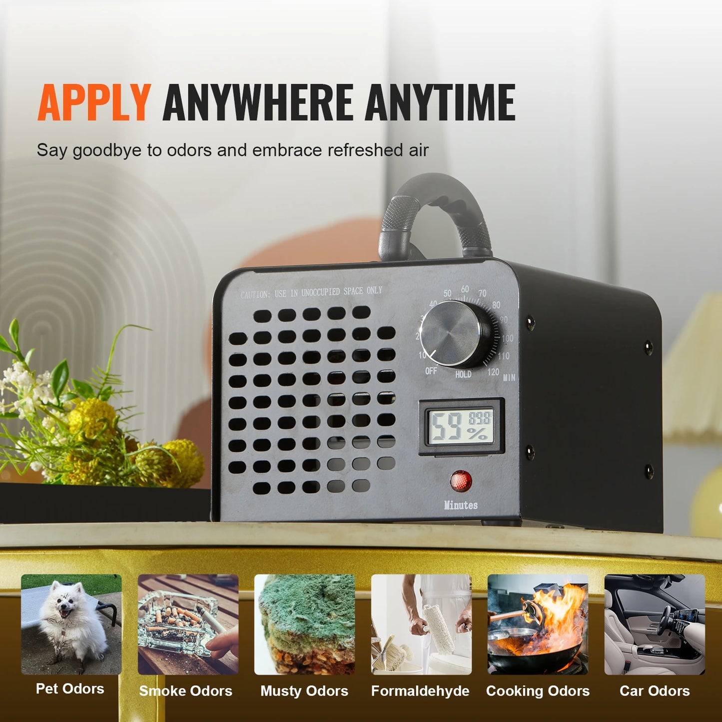Ozone Generator; 12000, 36000, 24000mg/h Ozone Machine Odor Remover. High Capacity Commercial/Industrial Ozone Generator