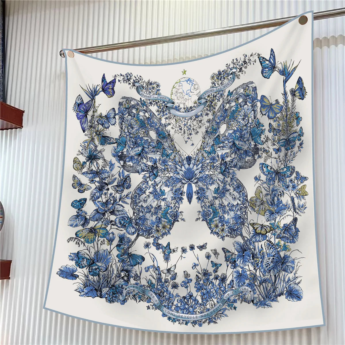 Square Scarf Women Fashion Floral Twill Silk Head Scarf For Lady