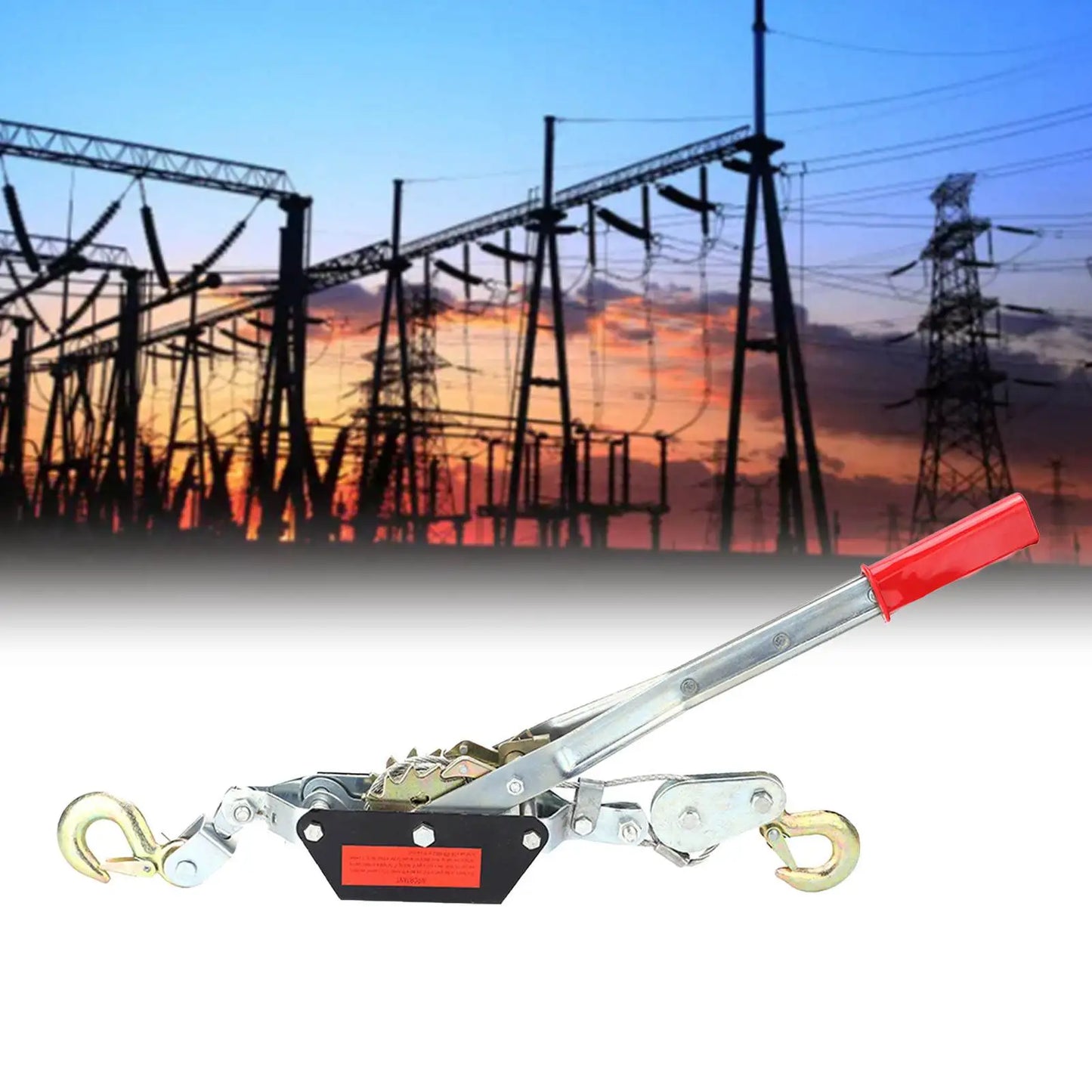 2/4T Wire  Hand Power Puller, Double Hook Lifting Tool, Heavy Duty