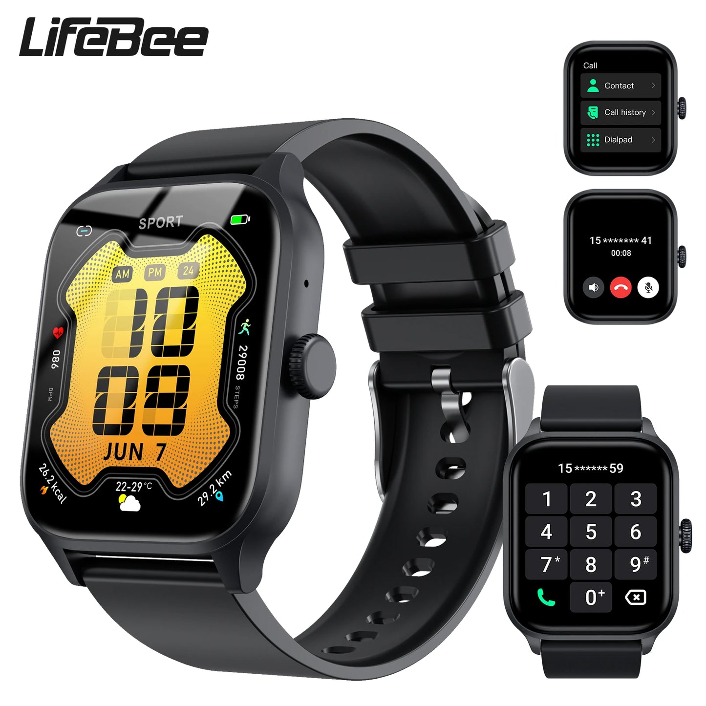 Smart Watch for men women (Answer/Make Calls), 1.85Inch Wireless Calling Smartwatch with Rotary Button, Activity Tracker