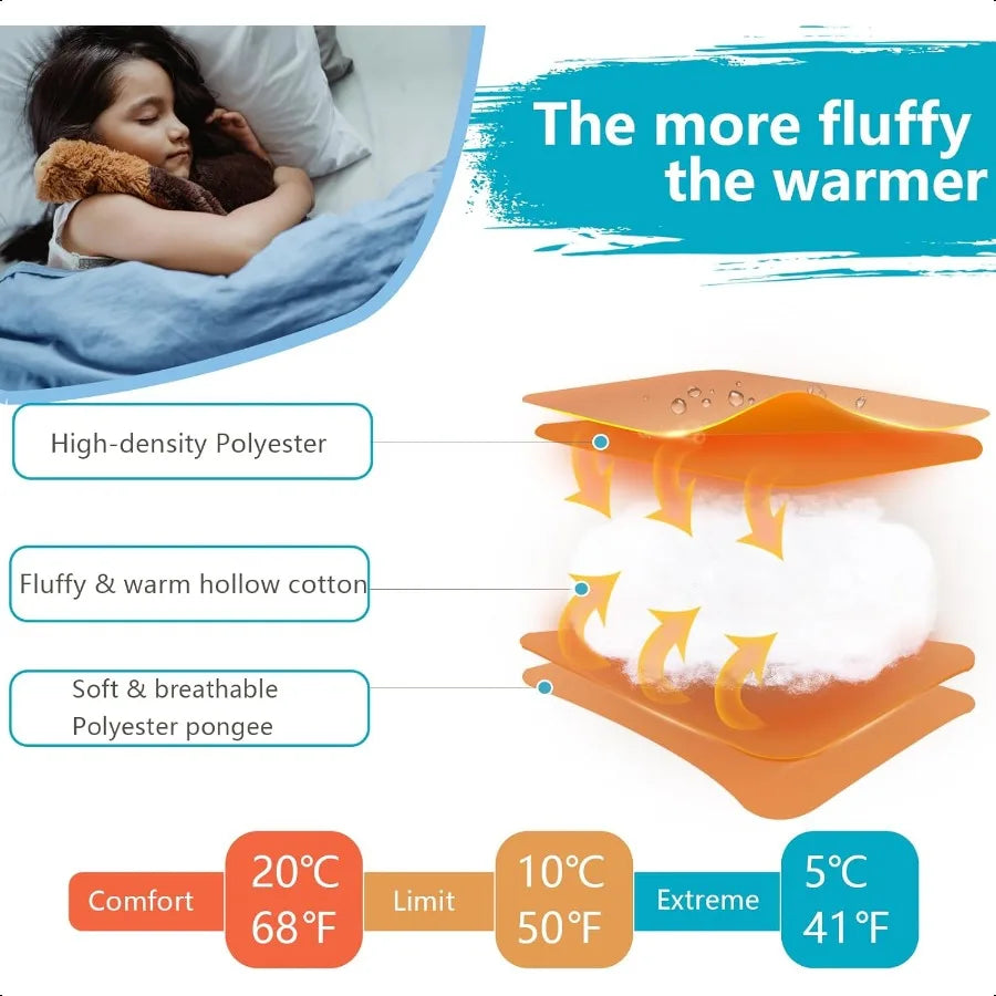 Sleeping Bag for Boys Girls with Pillow