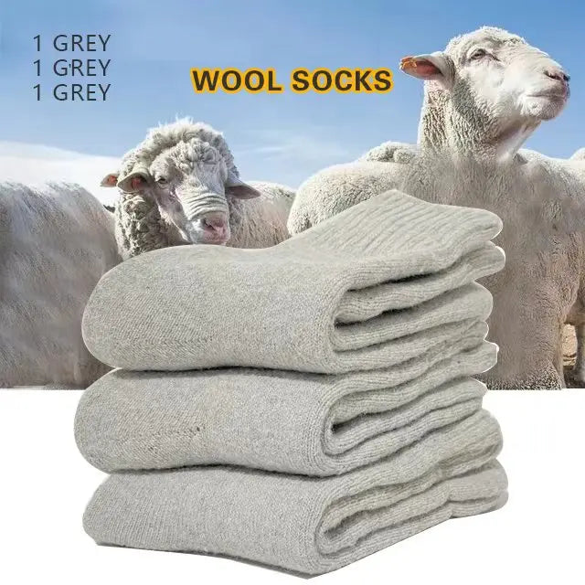3 Pairs Wool Socks, winter warm Socks