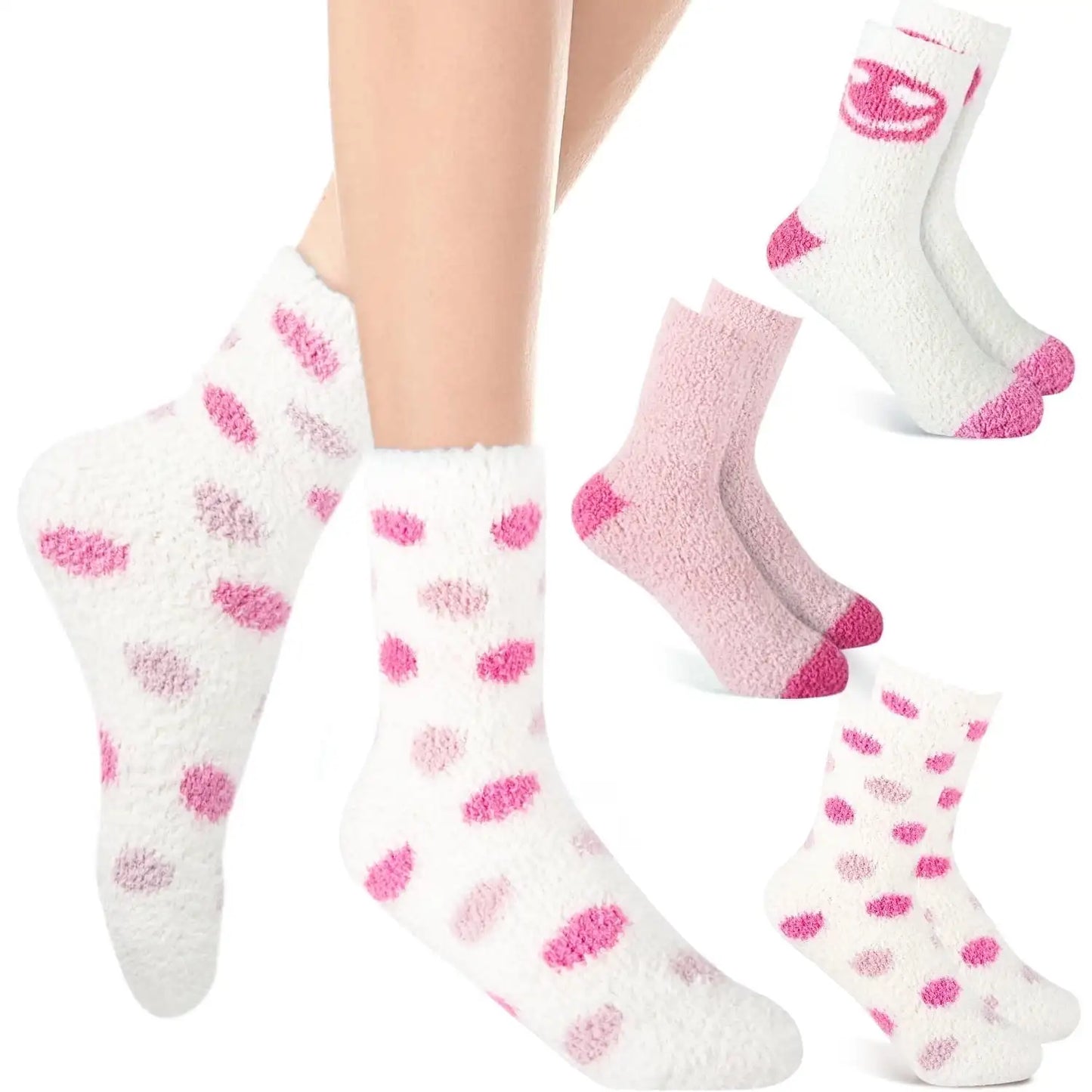 Fuzzy Socks for Women Cozy Crew Soft Fuzzy Socks