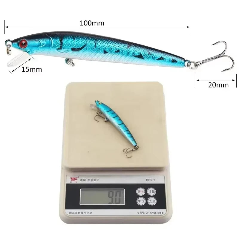 10pcs Fishing Lures, Minnow Floating Hard Bait