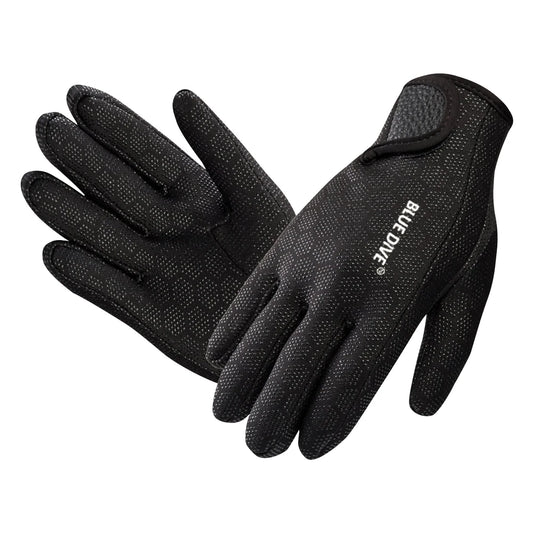 1.5mm Five Finger Warm Wetsuit Winter Gloves, Anti Slip Gloves for Water Sports