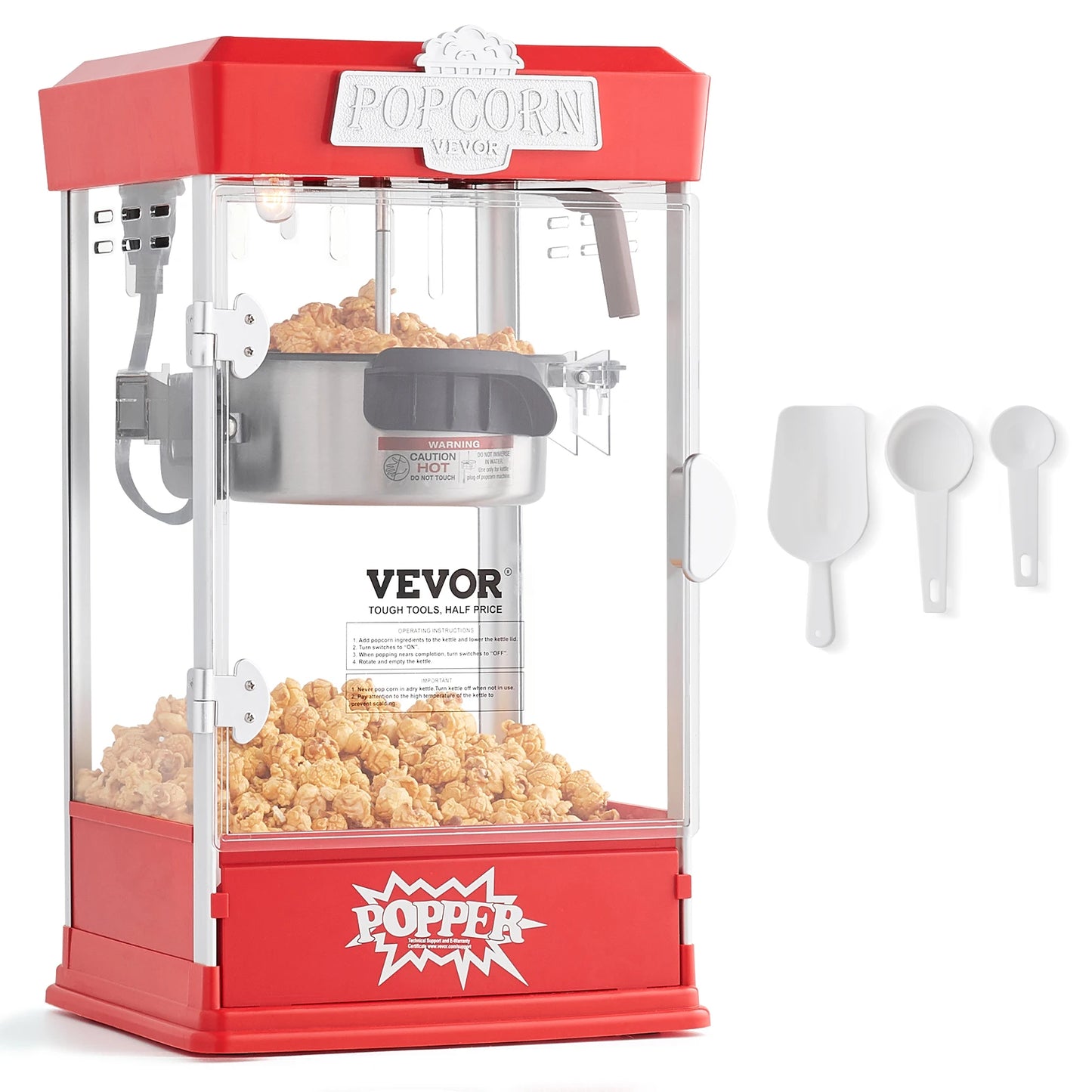 4O oz Popcorn Maker, Commercial Popcorn Machine. Countertop Popcorn Maker, 1.5 Gal per Batch