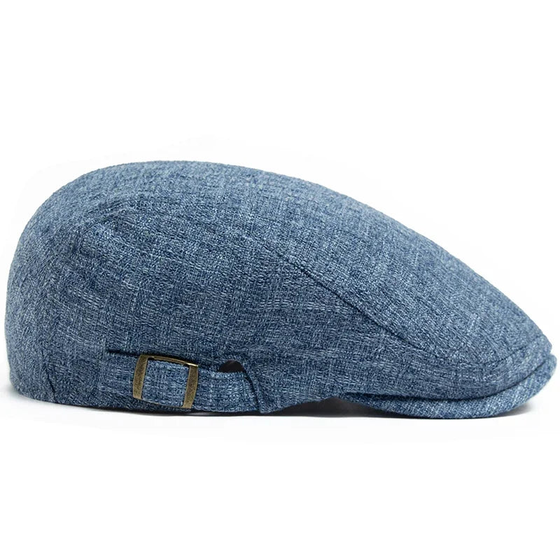 Thin Double Breasted Beret Men Women Hat