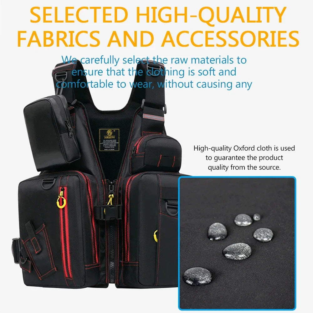 Multi-Functional Life Jacket Vest For Outdoor Fishing, A Must-Have For Safety, Multiple Pockets For Storage Buoyant Material