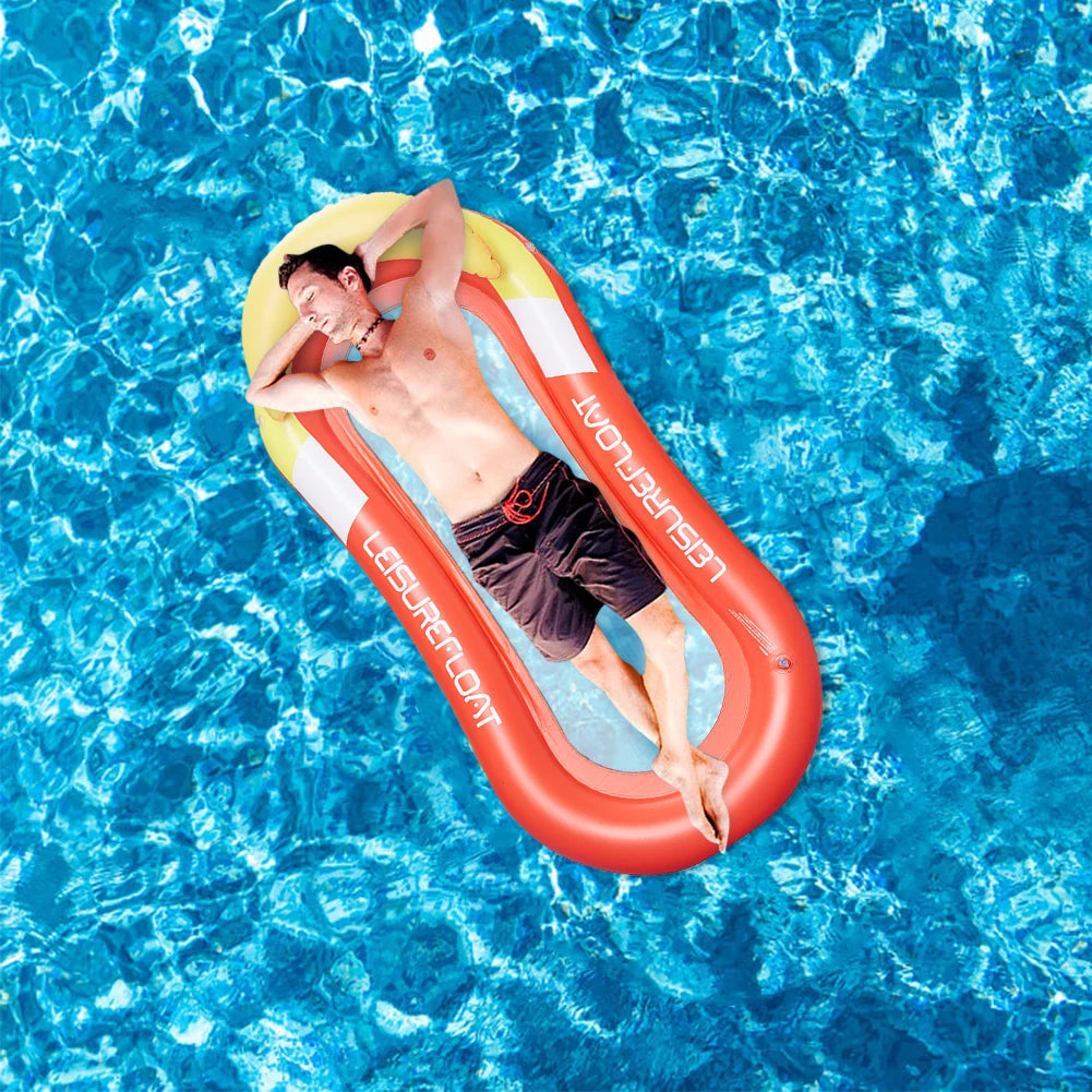 Outdoor Foldable Water Hammock Inflatable Floating Swimming Pool Mattress PVC Summer Air Mattresses Party Lounge Bed 2025