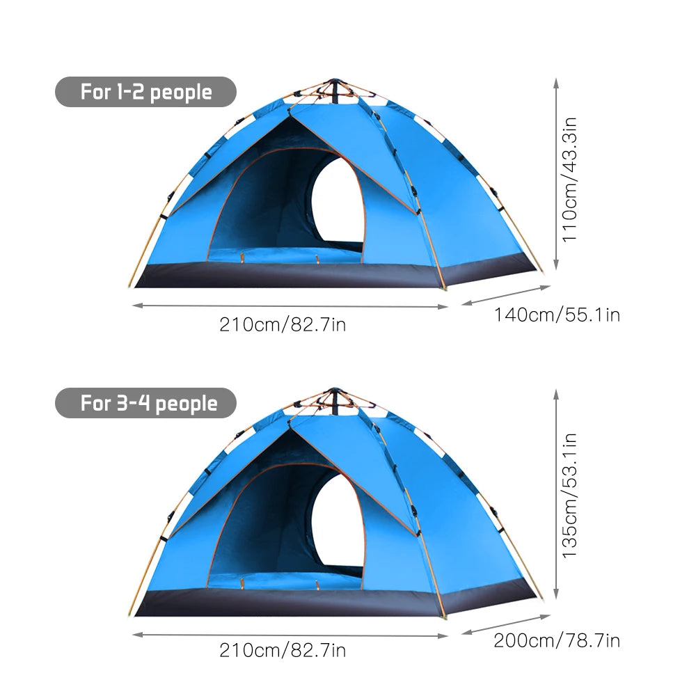 Outdoor Tent Water-resistant Portable Instant Camping Tent for 1-2 People