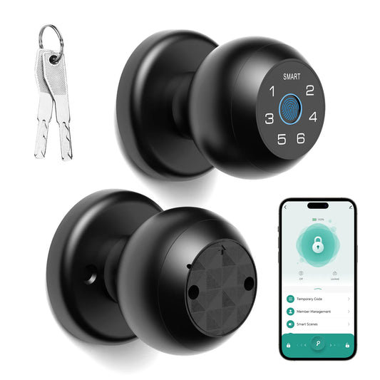 Smart Lock Fingerprint Door Lock, App Control Passcode, Unlock Electronic Touchscreen Keypad, Indoor