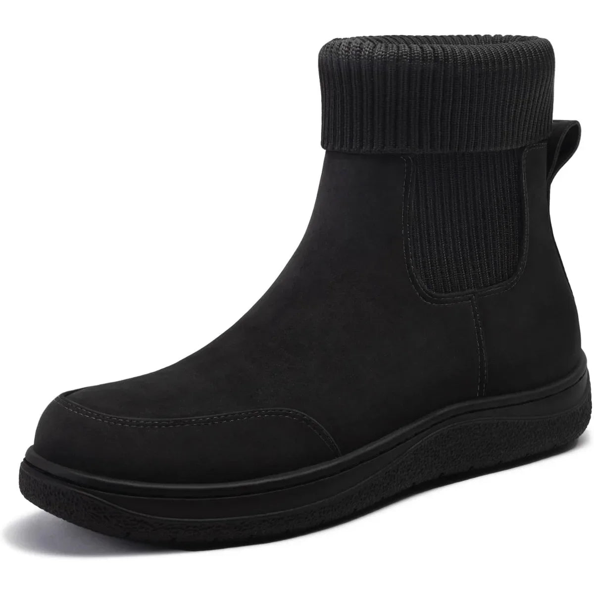 Women's Chelsea Ankle Boots Comfortable Winter Short Leather Boots