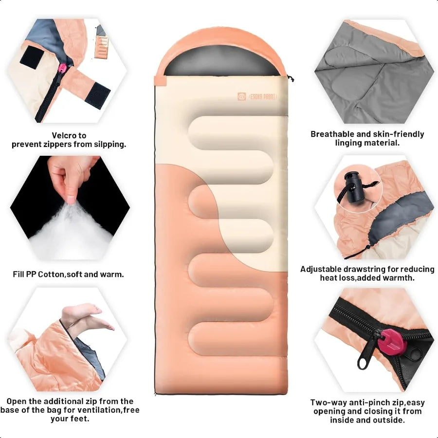Sleeping Bags for Adults, Lightweight, Waterproof, Compact Portable Sleeping Bag