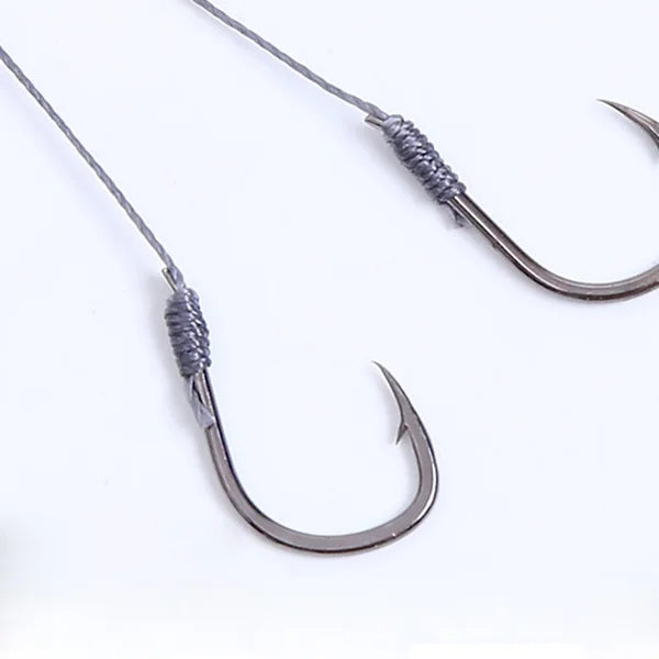 5Pack/50 Hooks, Tool Tied Barbed Hooks with leader