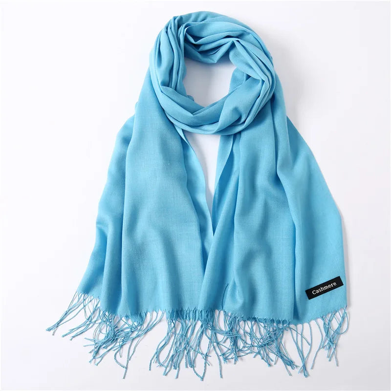 Women's Pashmina Scarf Shawls, Soft Cashmere feeling Headscarf