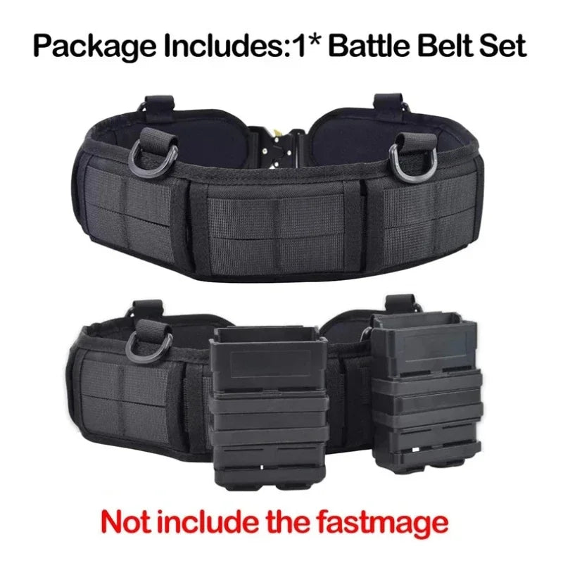 Genuine Tactical Belt, Quick Release. Outdoor Military Metal Real Nylon Belt Set