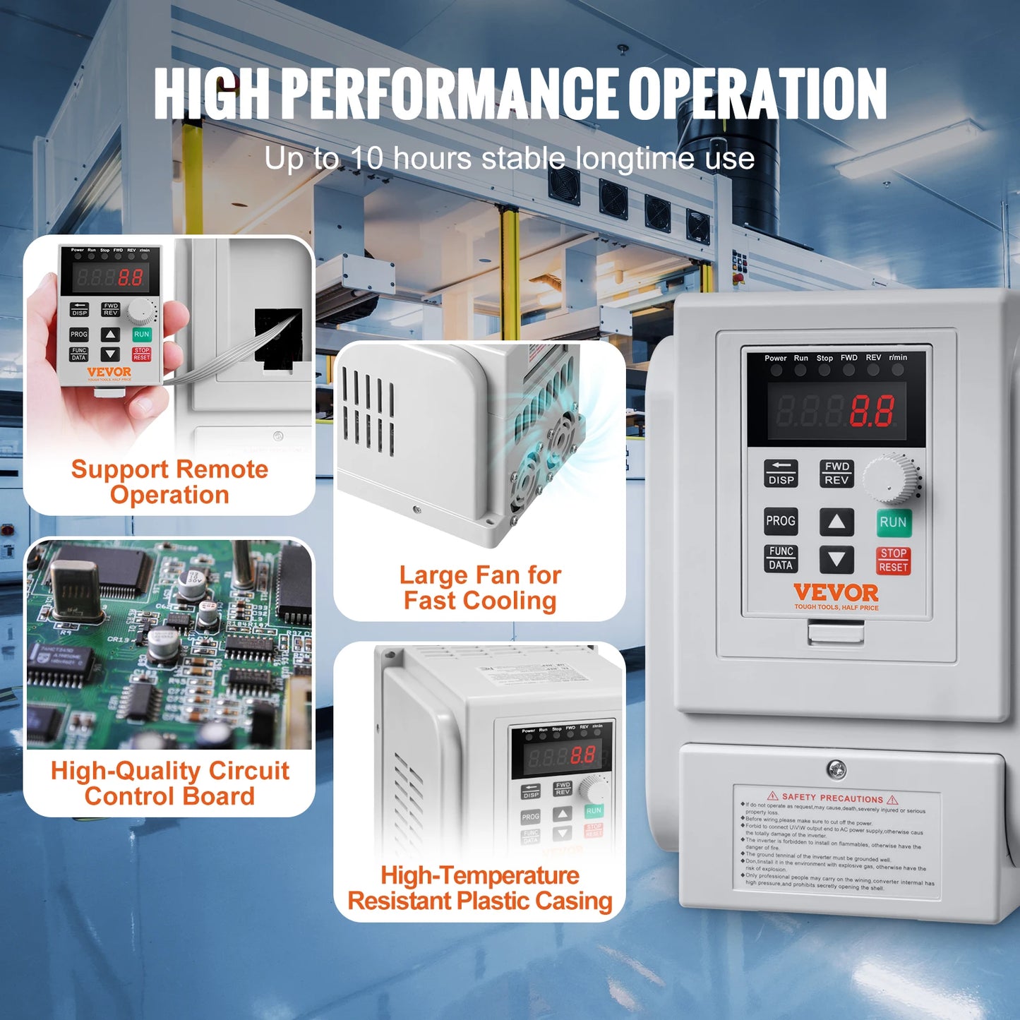 5HP4KW Single Phase 220V-240V Input to 3 Phase 220V-240V Output Variable Frequency Drive for AC Motor Speed Control