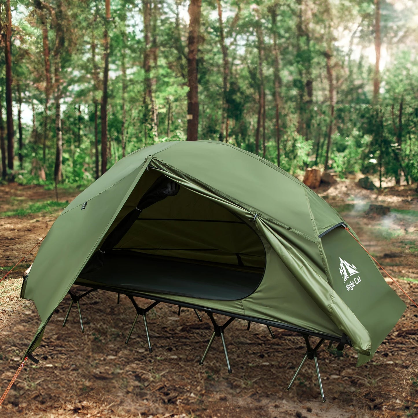 Camping Cot Tent, Waterproof 1-Person Off-Ground Combo Cot Bed