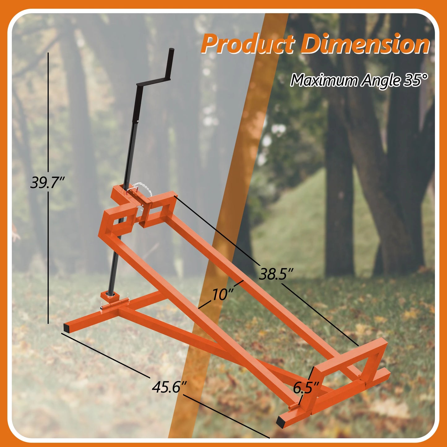 Lawn Mower Lift Jack -Lifting Platform 882 Lbs Capacity for Garden Tractors and Lawn Mowers, Manual Handle (Orange)