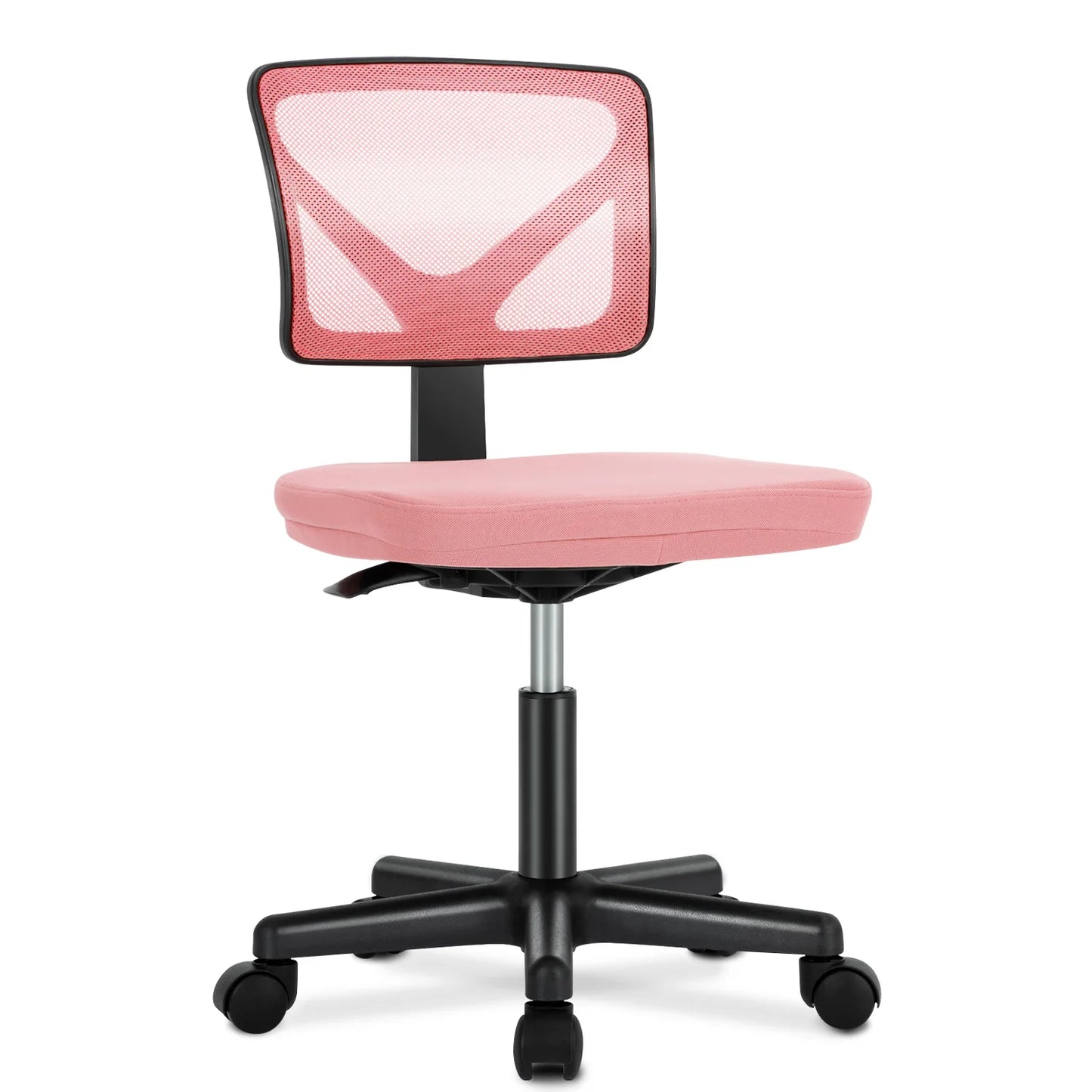 Office Chair, Mesh with Lumbar Support. Low Back with Wheels, Adjustable Height 360° Rolling Swivel Computer Chair
