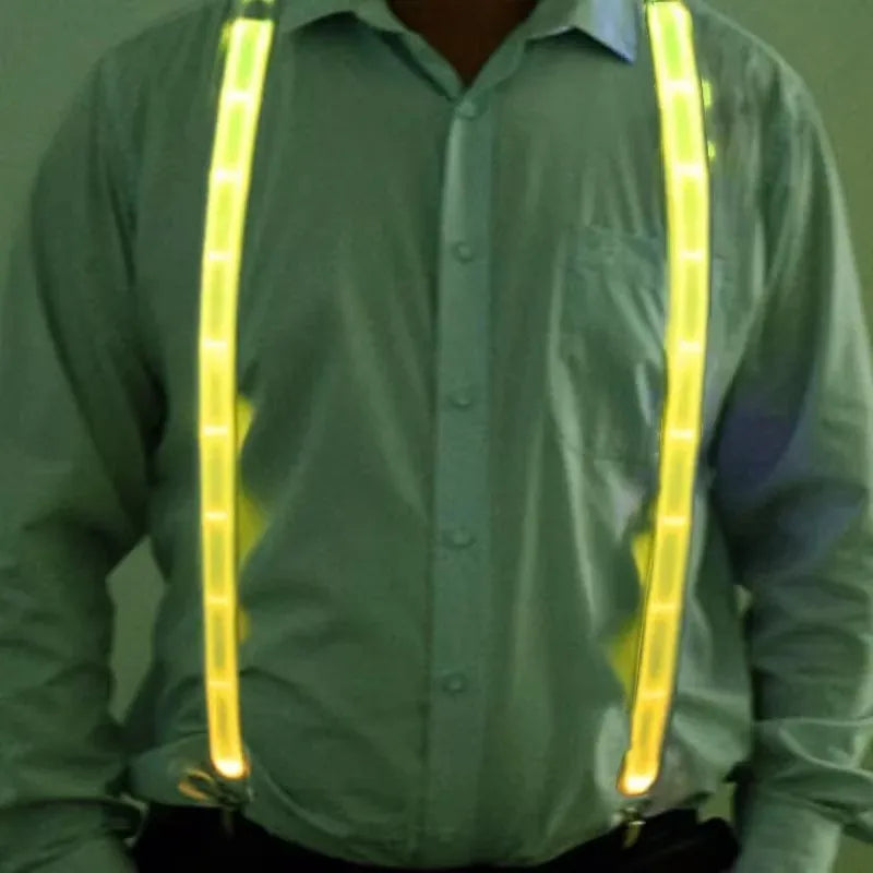 Suspenders with Bow Tie LED  for Men, Suspenders good for Men Motorcycle Pants