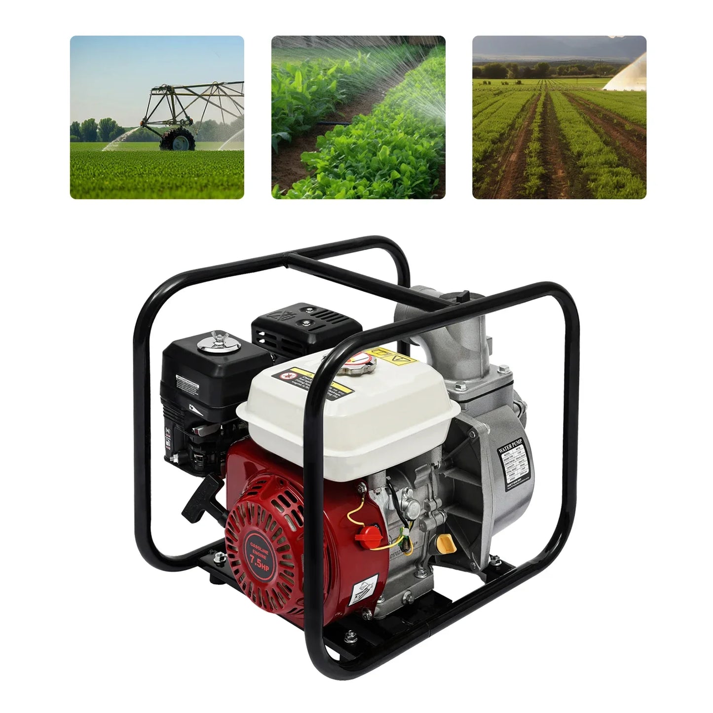 WP30 Water Transfer Pump 7.5HP  5.5kw 4-Stroke Gasoline Engine Water Pump 3600rpm Low Fuel Consumption High-performance
