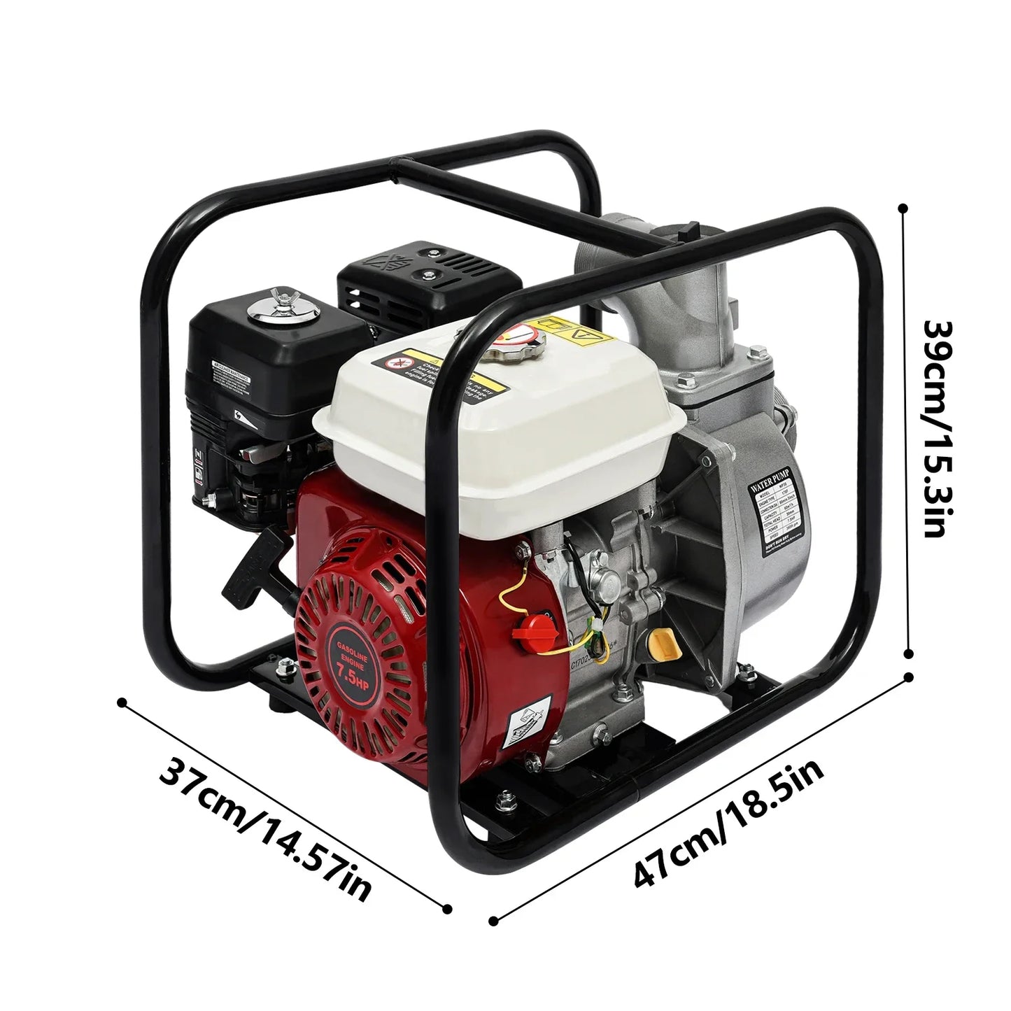 WP30 Water Transfer Pump 7.5HP  5.5kw 4-Stroke Gasoline Engine Water Pump 3600rpm Low Fuel Consumption High-performance